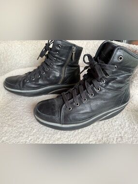 MBT Leather High Top Sneaker boots